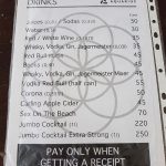 Preise am Zrce Beach für Cocktails und Longdrinks